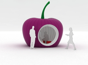 Pop-up inflatable Cherry pod-Bitesize-StudioSouffle